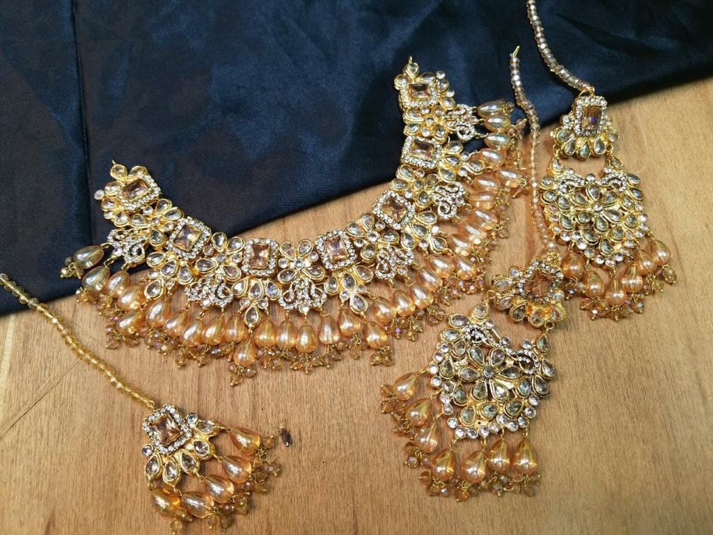Champagne Bridal Gold Set Design
