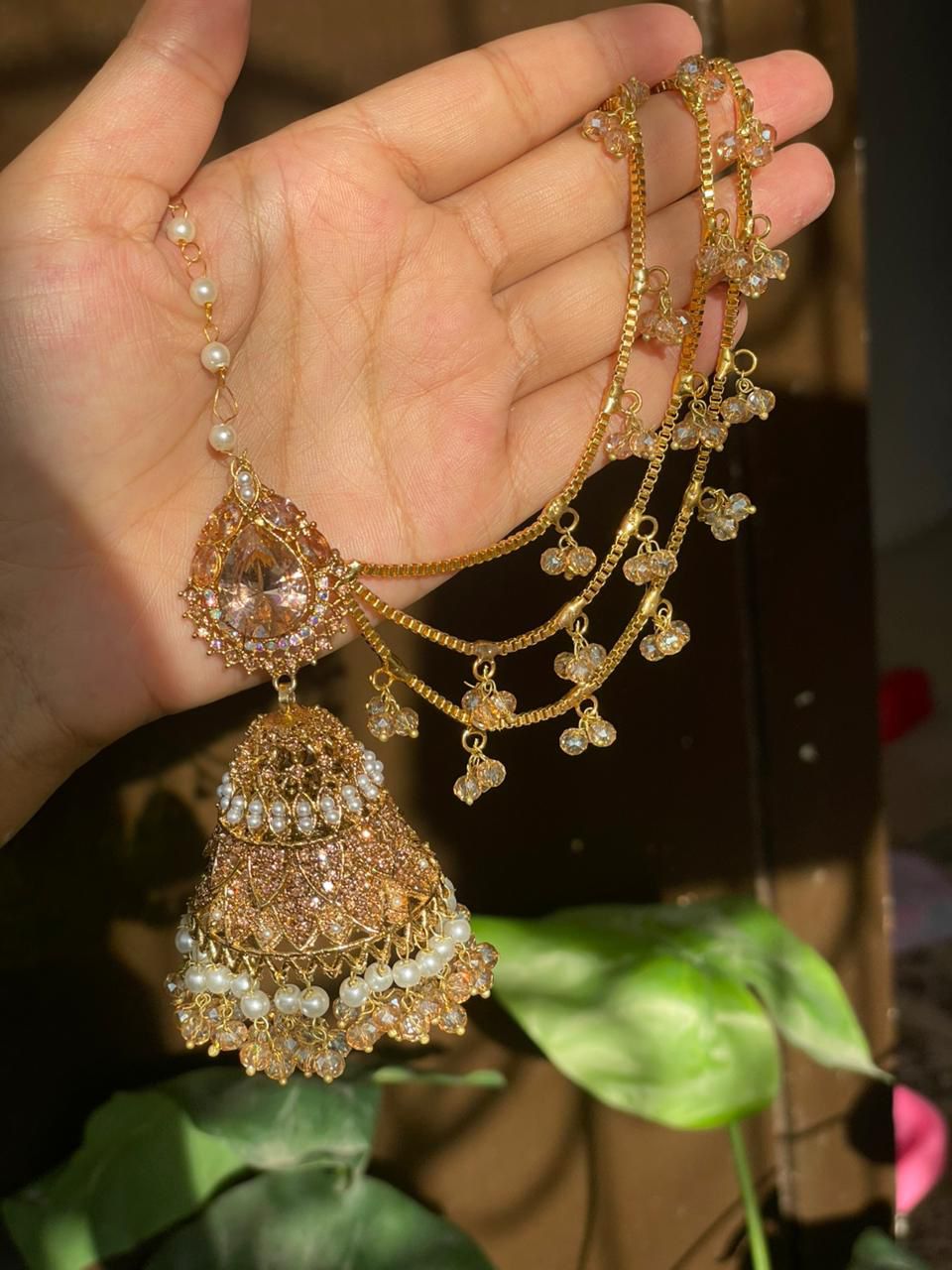 Champagne Designer Earrings Online