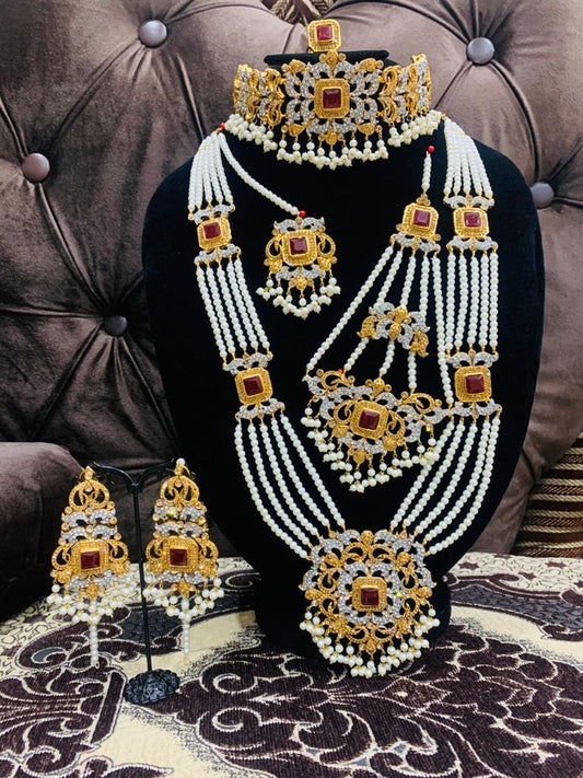 Complete Bridal Set with Necklace, Earrings & Jhoomer