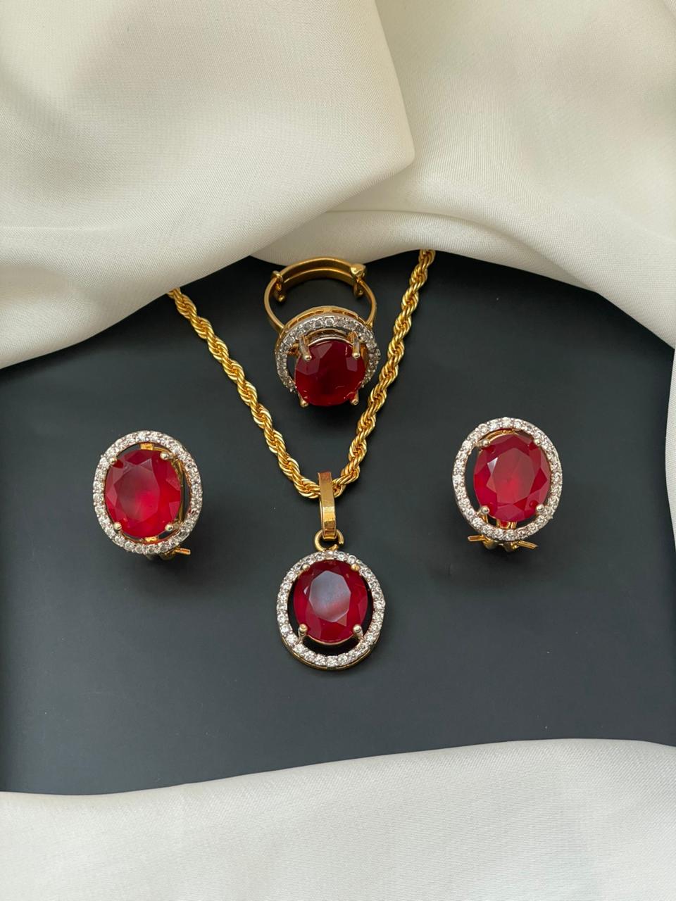 Diamond Pendant Set