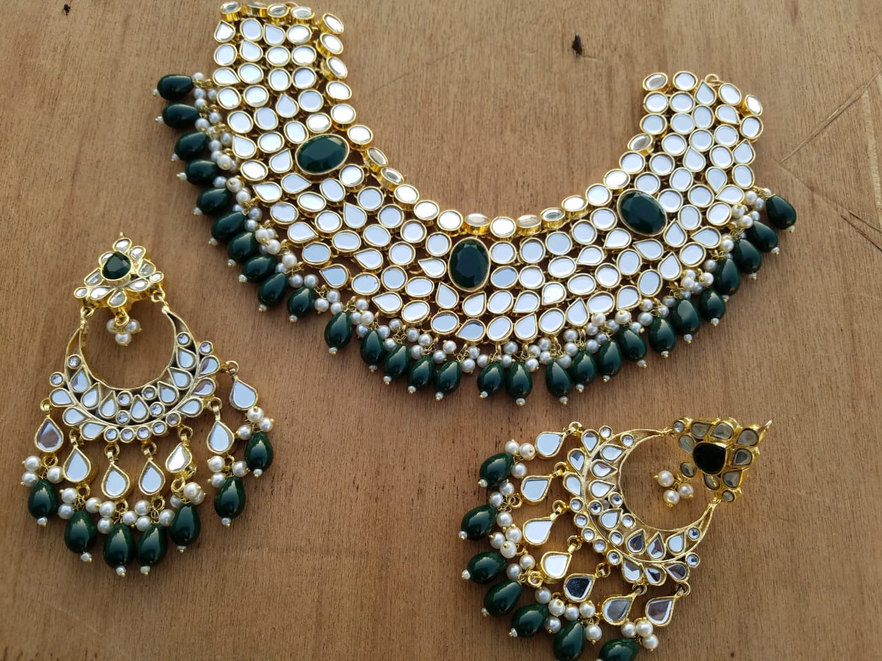 Emerald Kundan Set for Wedding