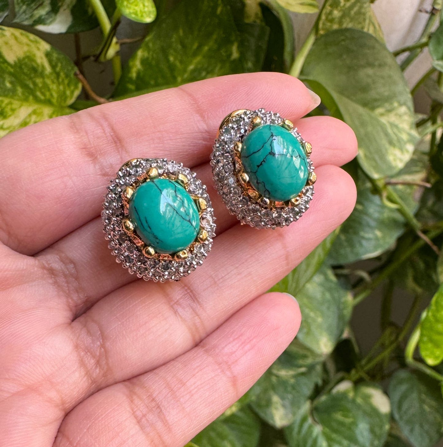 Feroza Handmade Zircon Earrings