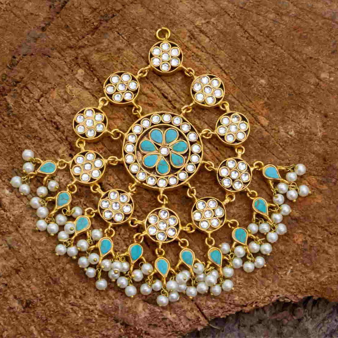 Feroza Jhumar Design Gold
