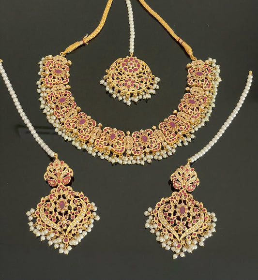 Gold-plated Hyderabadi Necklace with Price
