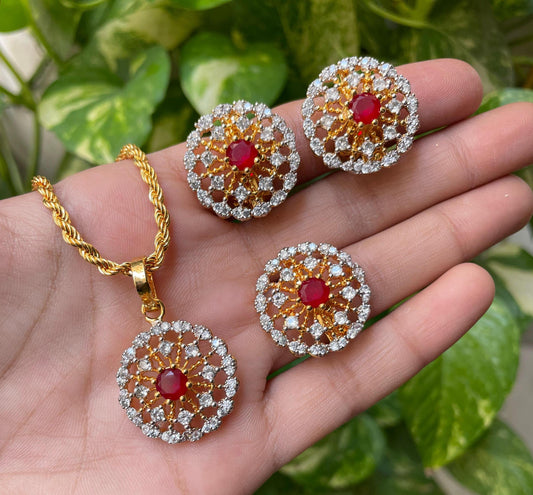 Gold Plated Locket Set Design