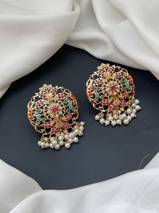 Gold Plated Stud Earrings for Women