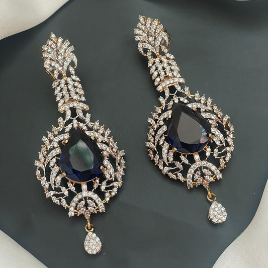 Gold Plated Zircon Earrings