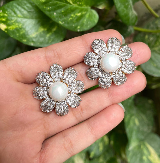 Gold Women Zircon Stone Earrings Online