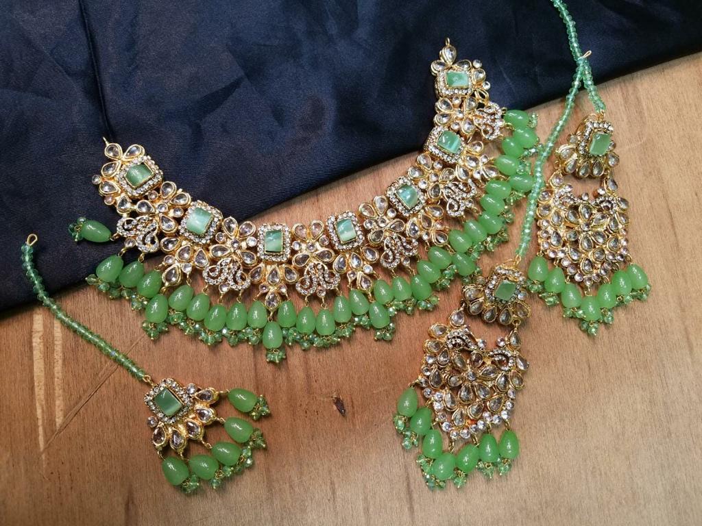 Green Bridal Gold Set Design