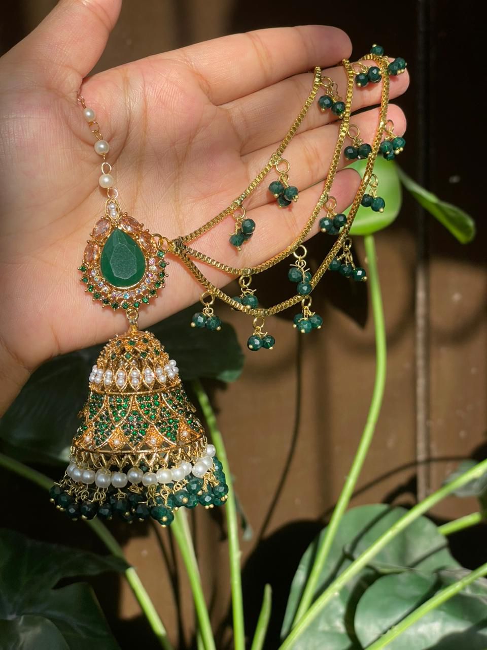 Green Designer Earrings Online