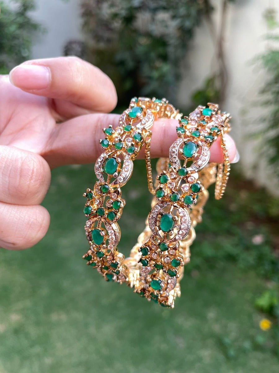 Green Fancy bangles online shopping