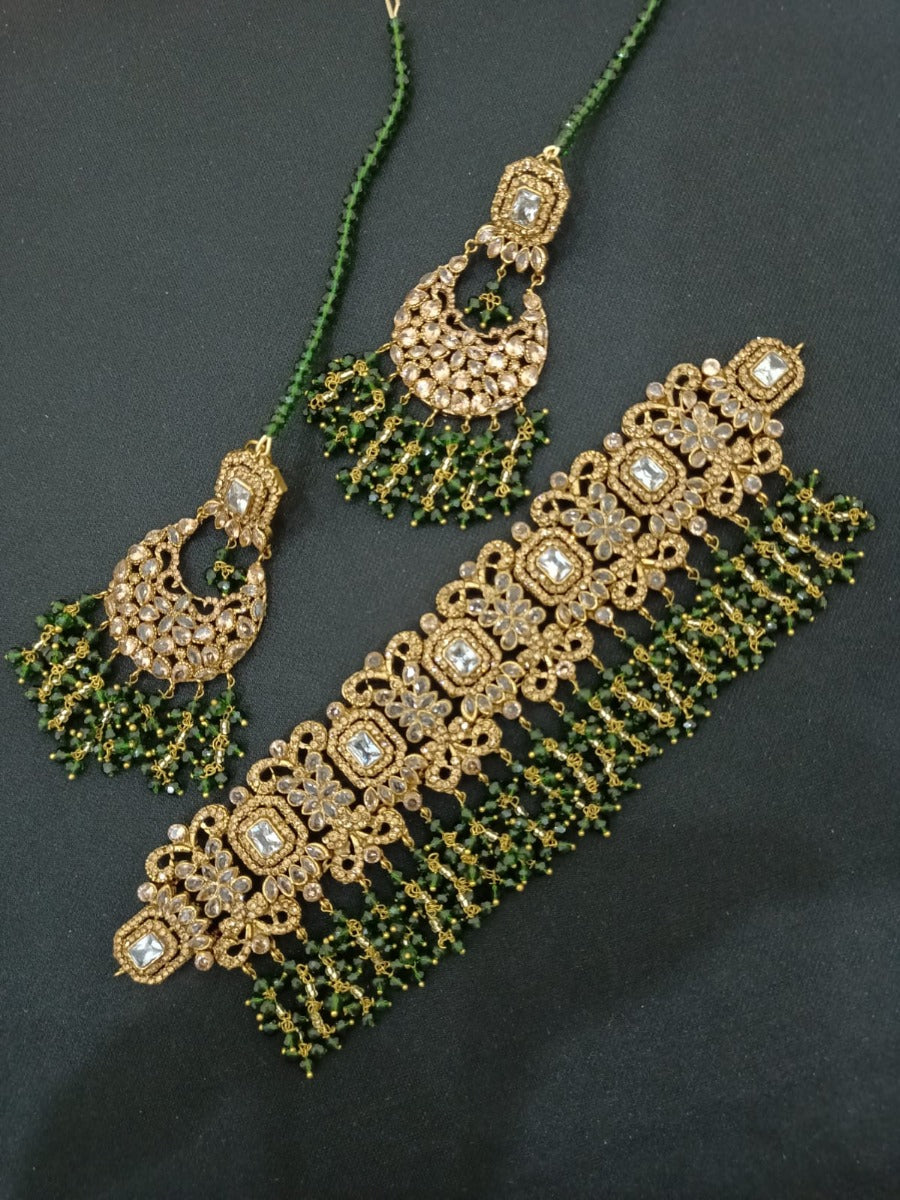 Green Jewelry Set Pakistani