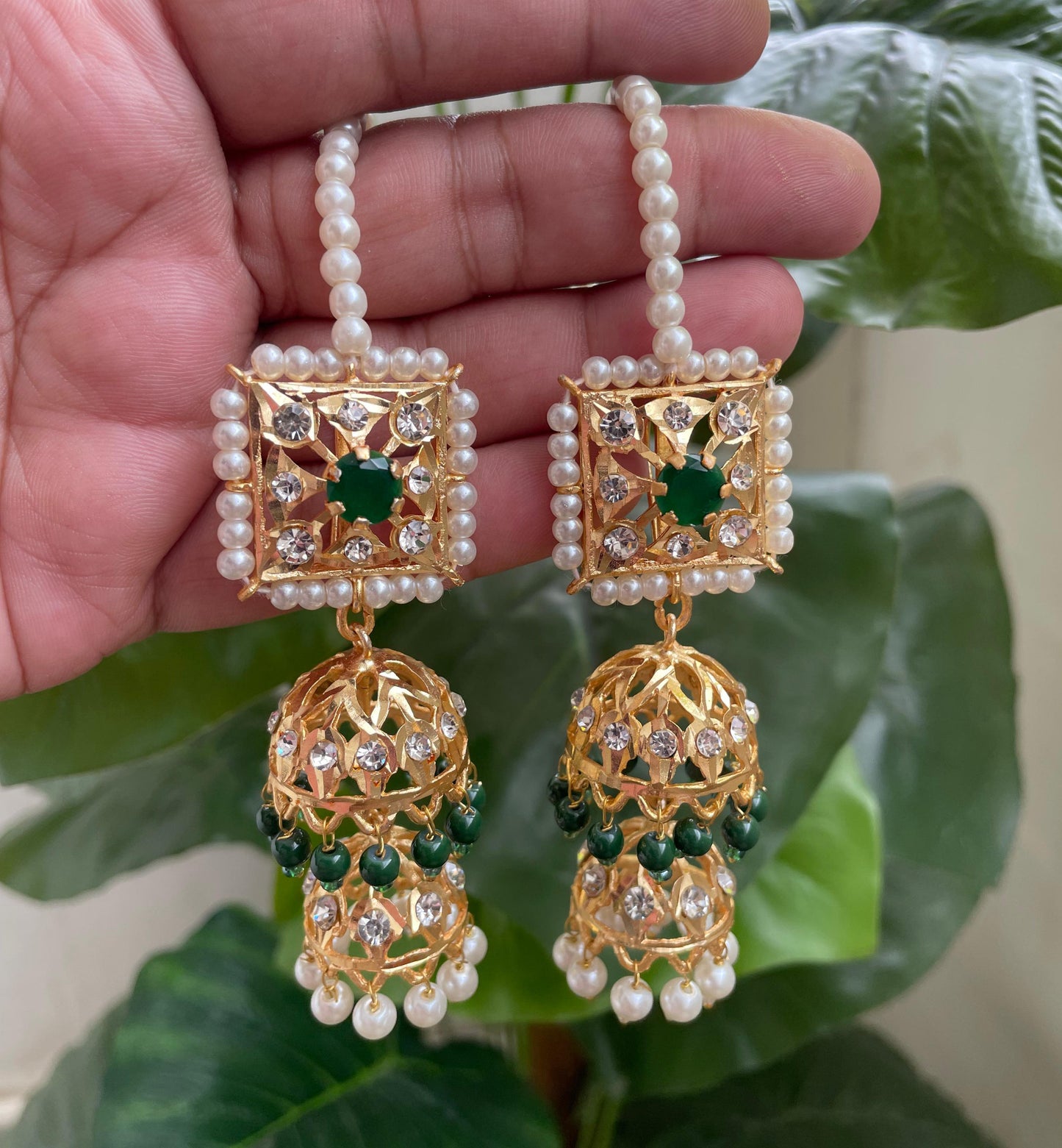 Hyderabadi Double Step Jhumka Designs