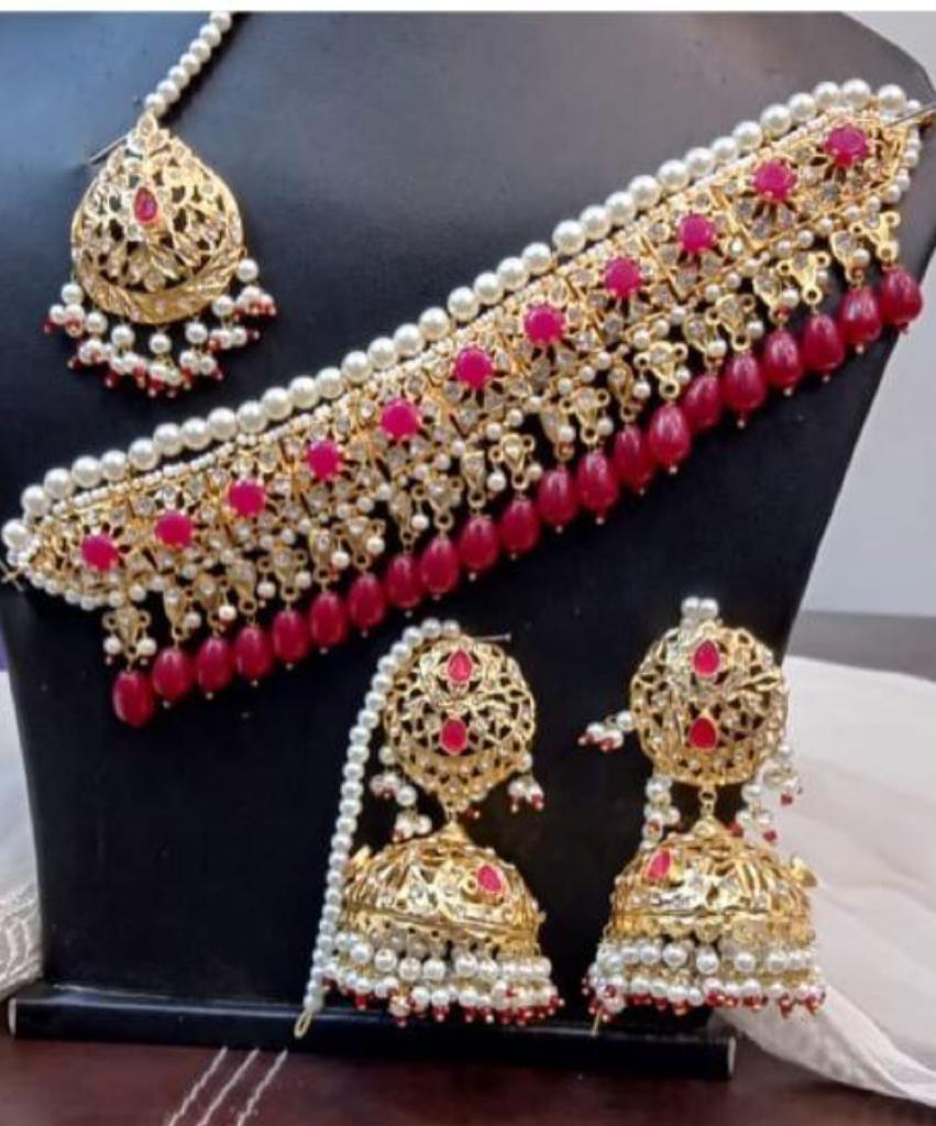 Maroon Bridal Jewellery