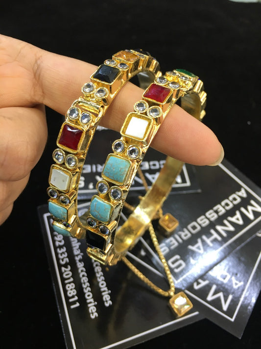 Multicolor Kundan Bangle Designs