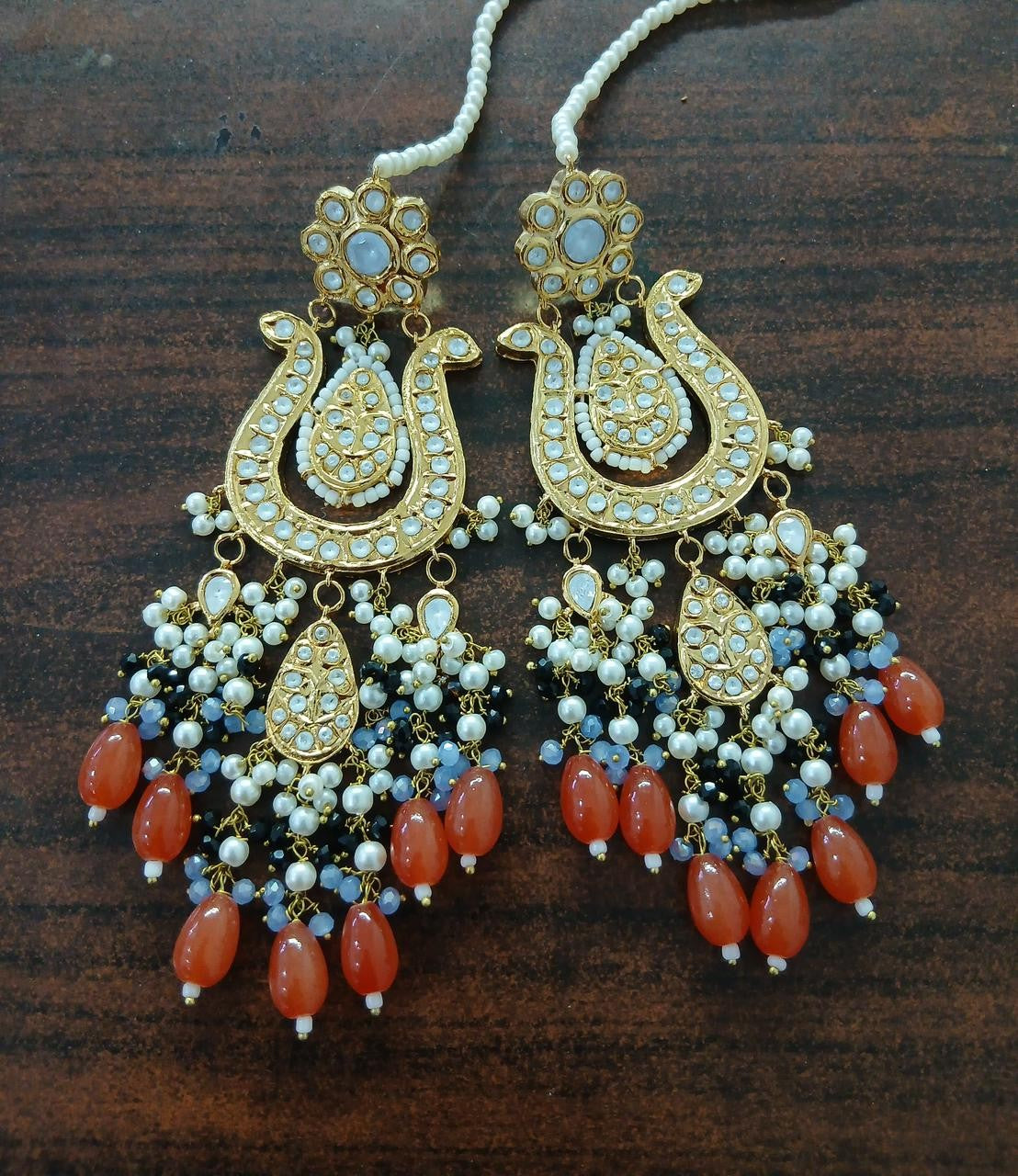 Orange_kundan_earrings_pakistan