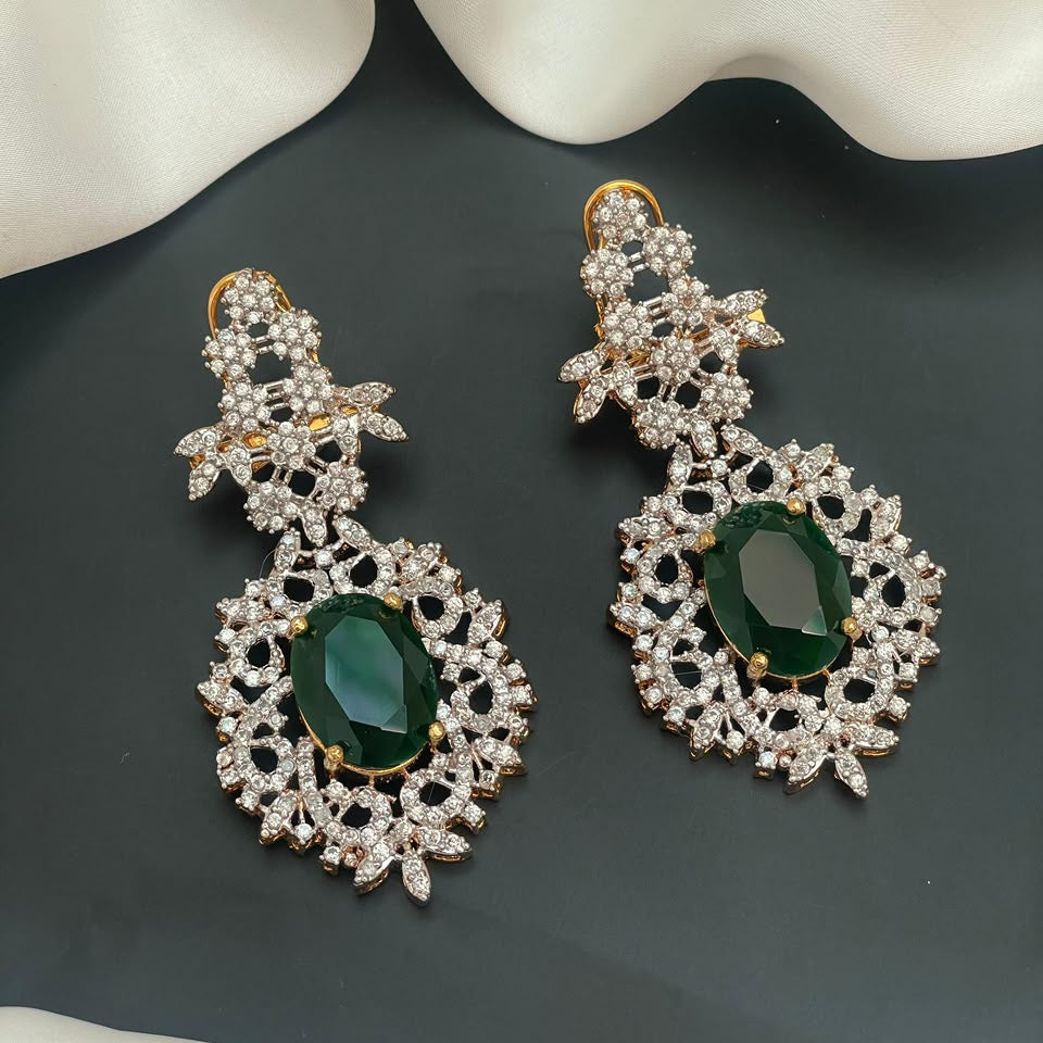 Party Wear Zircon Earrings