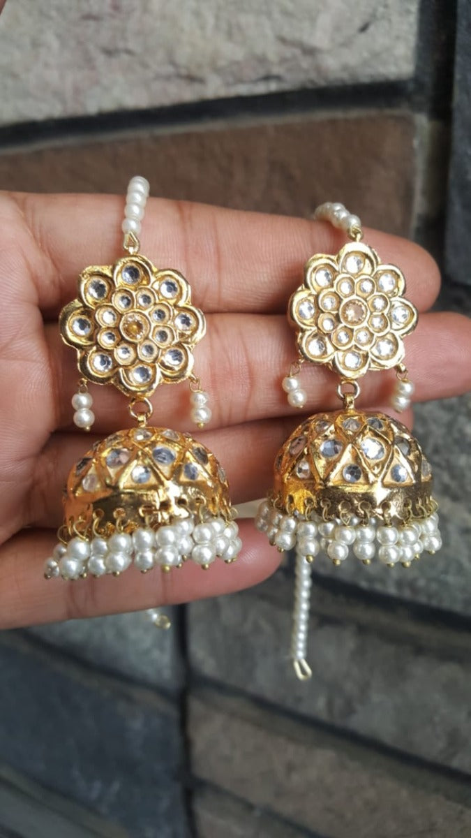 Pearl Jhumki Style Earrings
