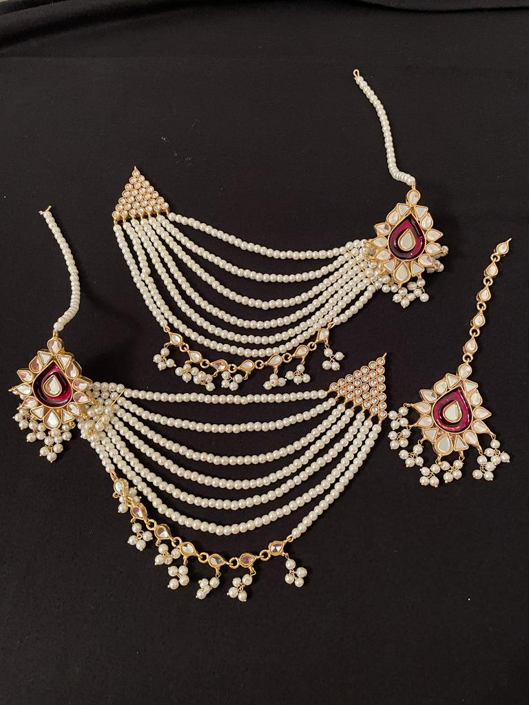Punjabi Maang Tikka with Earrings