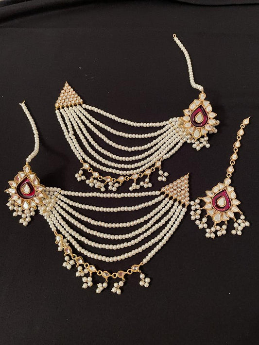 Punjabi Maang Tikka with Earrings