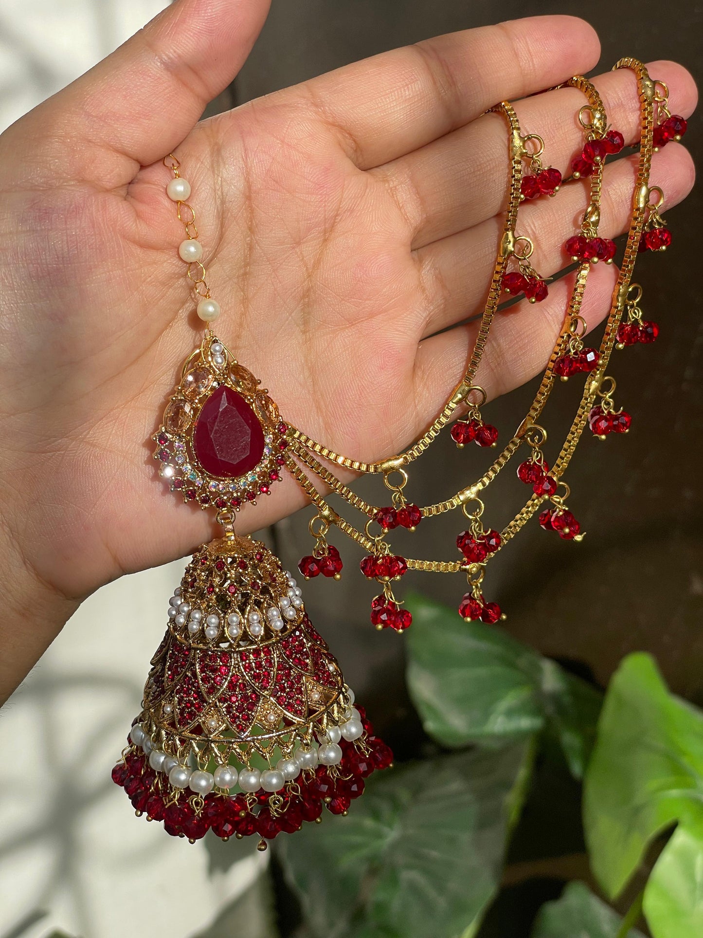 Red Designer Earrings Online