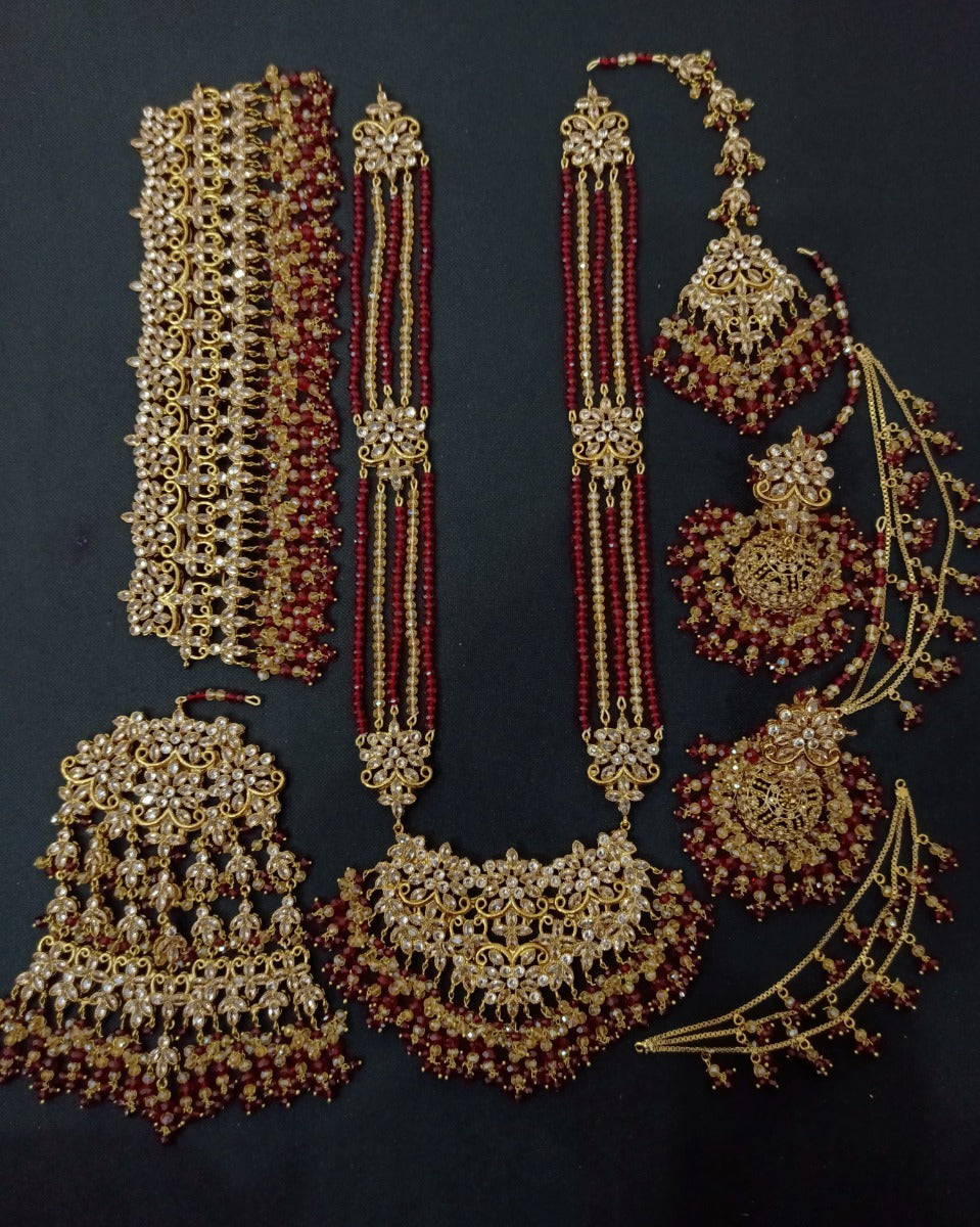 Red and Golden Bride to be Jewellery