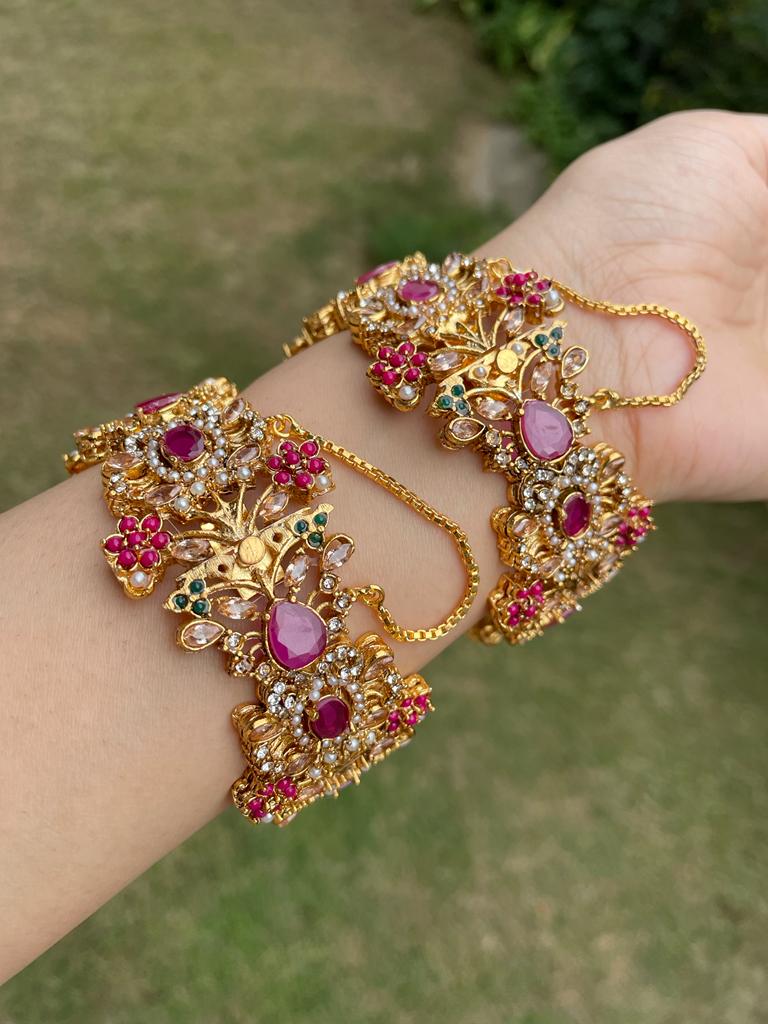 Ruby Gold Plated Bangles Online Shopping in Pakistan