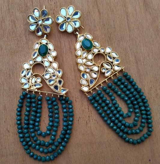 Stylish Earrings in Emerald