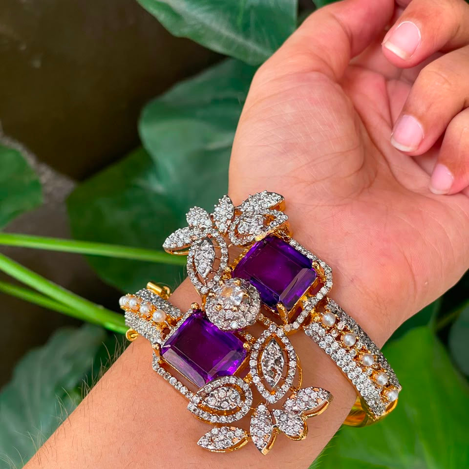 Designer Gold-Plated Cuff Bracelet