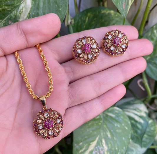 pendant set gold