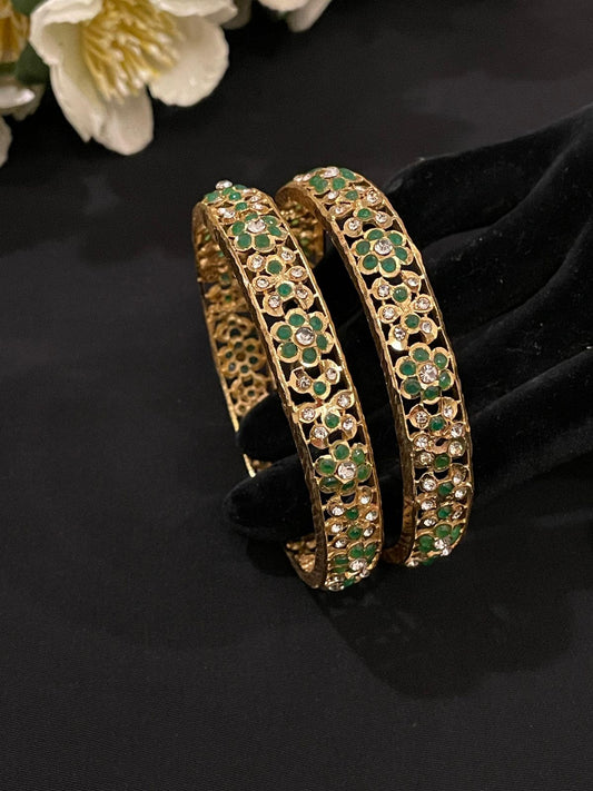 simple designs of gold bangles