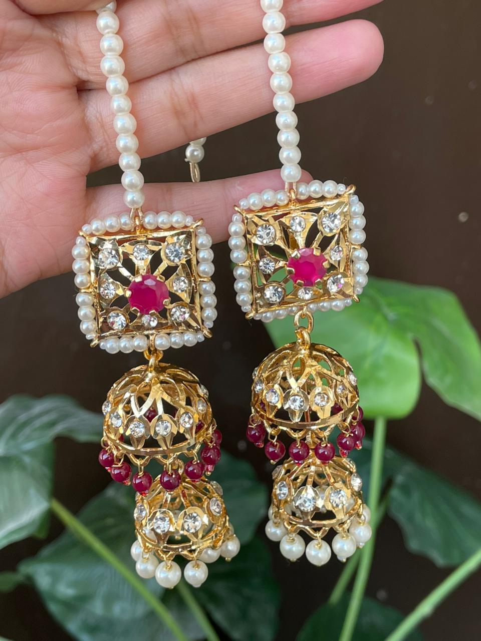Double Step Gold Plated Jhumki