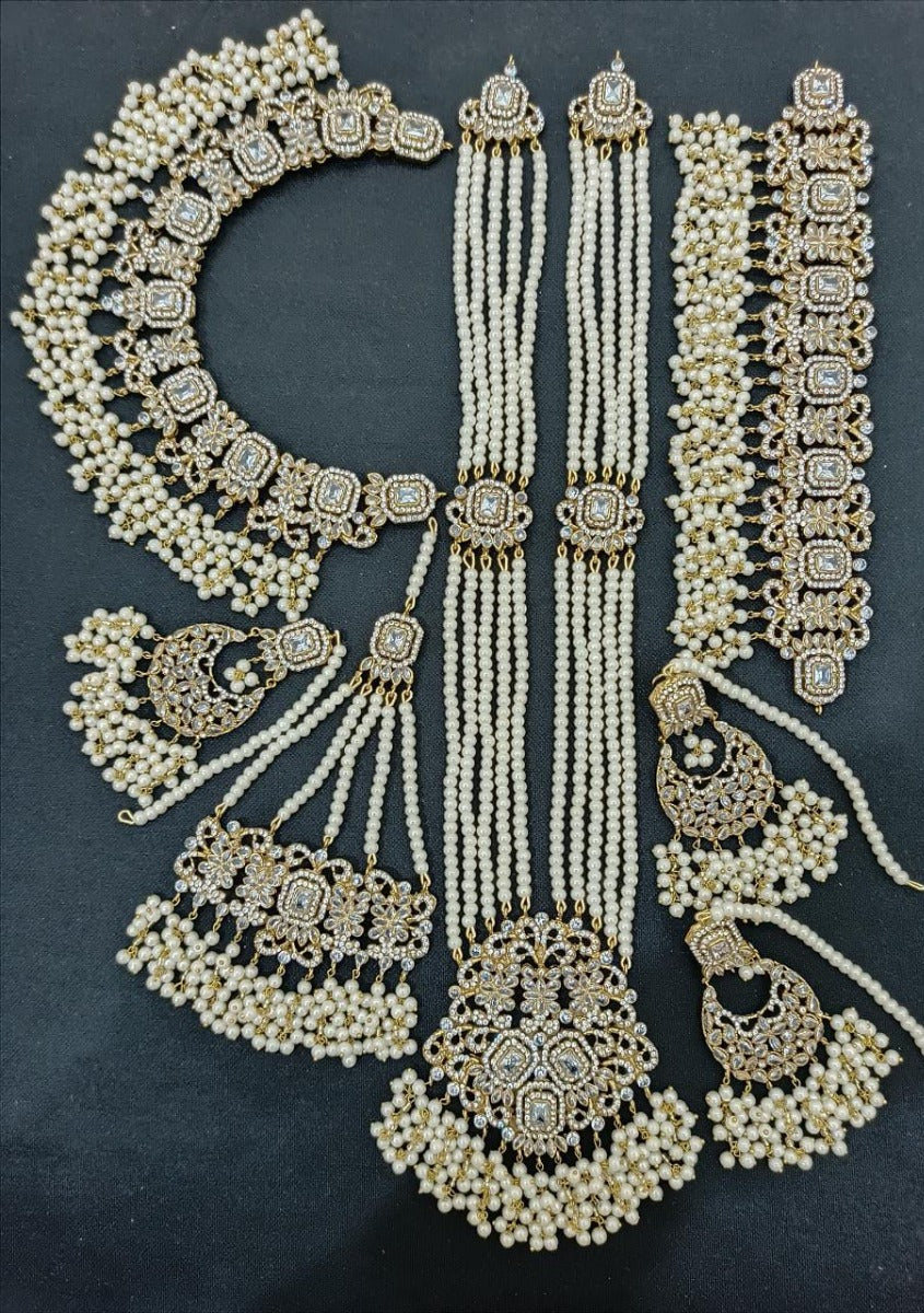 White Bridal Jewelry Pakistani