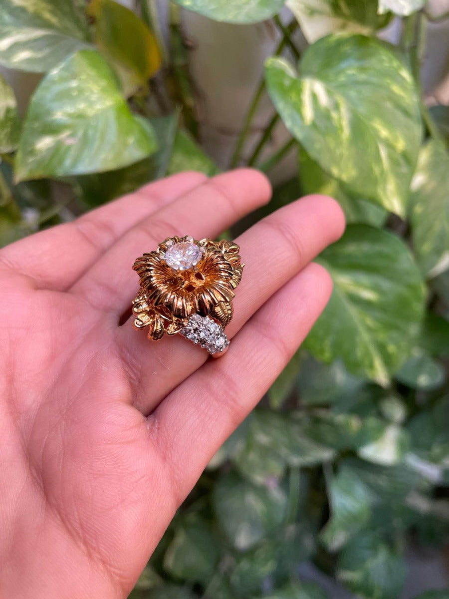 White Gold Zircon Ring Style in Pakistan