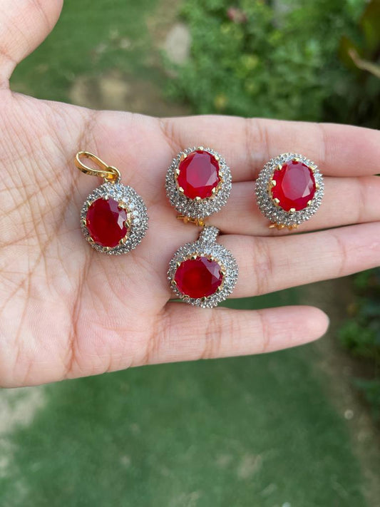 Zircon Pendant Set