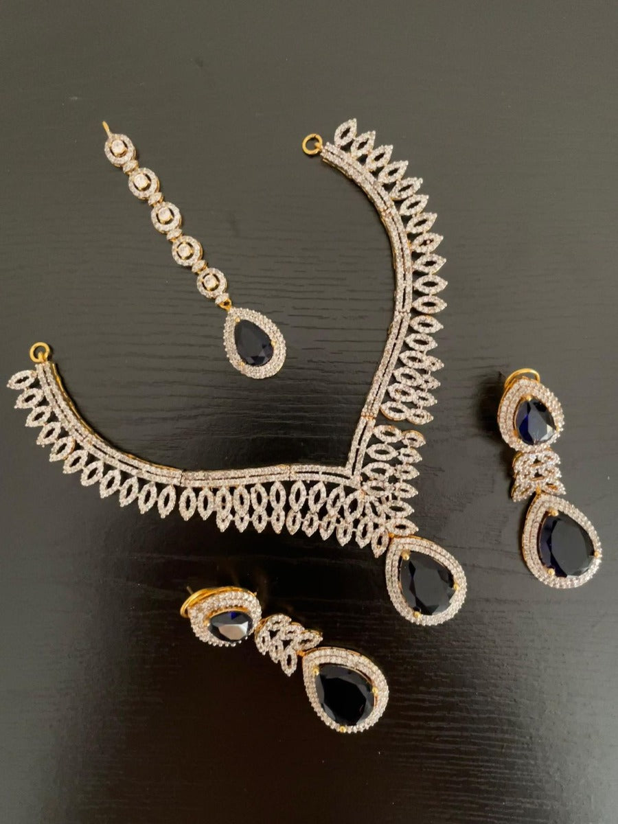 Zircon Stone Necklace Design
