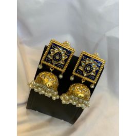 Designer Thappa Kundan Earrings