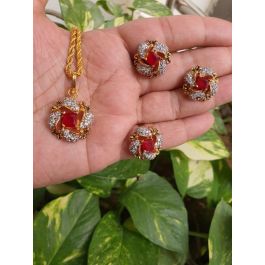 FLORAL SPARKLING PENDANT SET