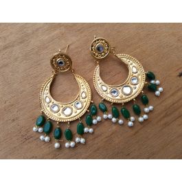 GRACIOUS DANGLING KUNDAN EARRINGS 