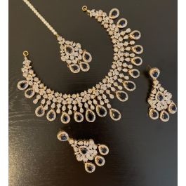 Bridal Zircon Necklace and Earrings