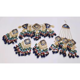 Designer Gold Plated Kundan Marriage Set