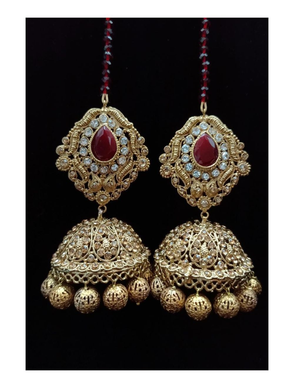 Buy Jhumka Earrings/ American Diamond Jhumki Earrings/ Pakistani Jewelry/  Indian Jhumka Earrings Online in India - Etsy