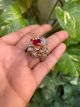 shimmering zircon stone ring