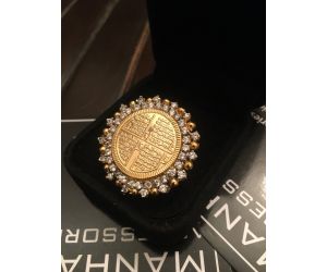 Gold Plated 4 QUL Arabic Ring Design